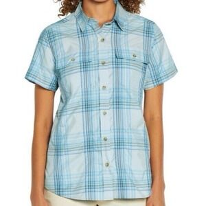 Eddie Bauer Women's Short Sleeve Adventure Shirt Moisture Wicking Pocket Small